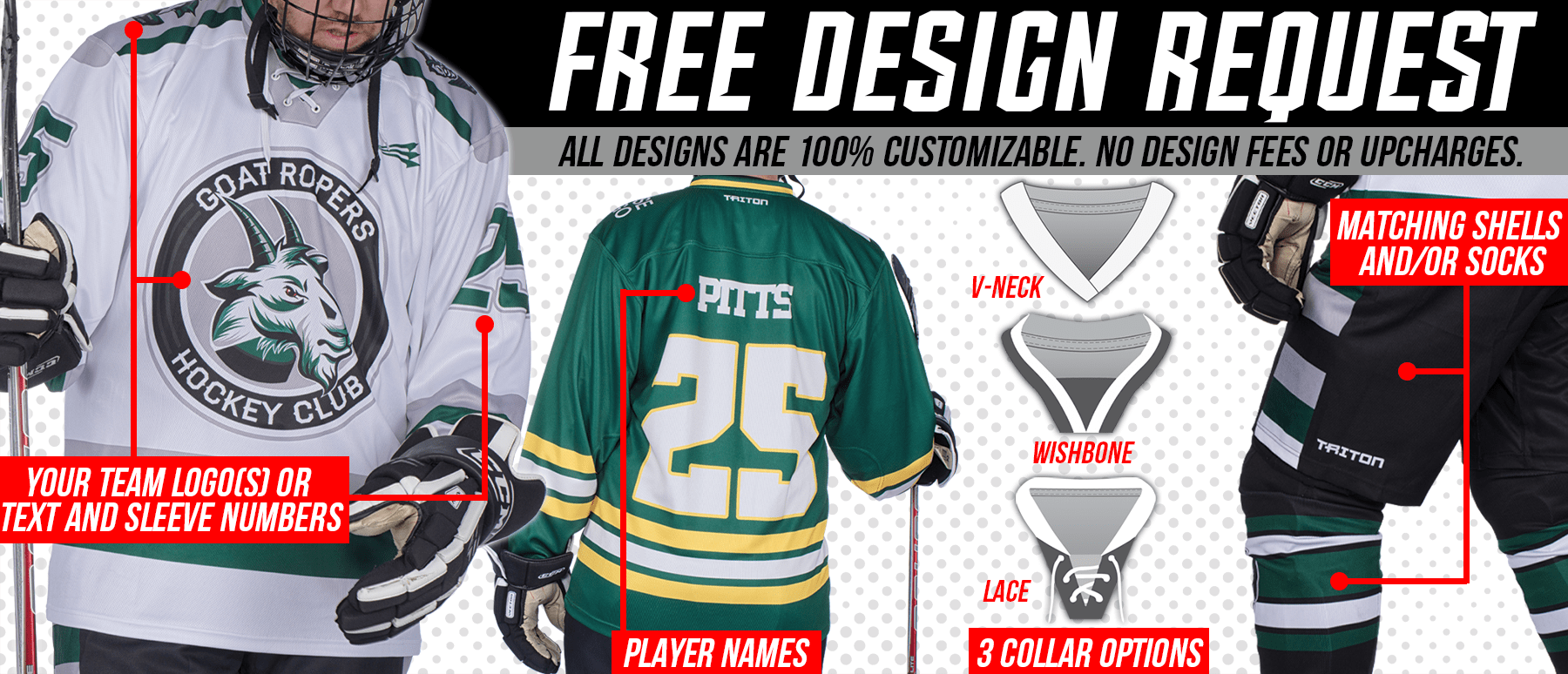 custom pro hockey jerseys