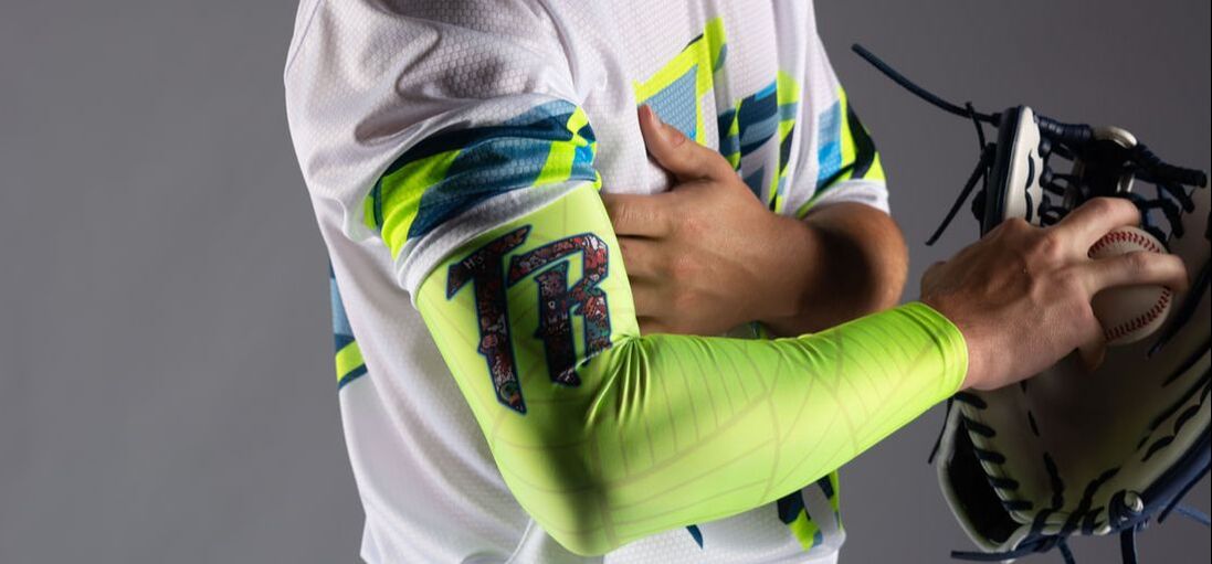 Triton custom arm sleeves are available in addition to custom baseball jerseys